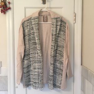 Anthro tweed and terry cardi NWOT